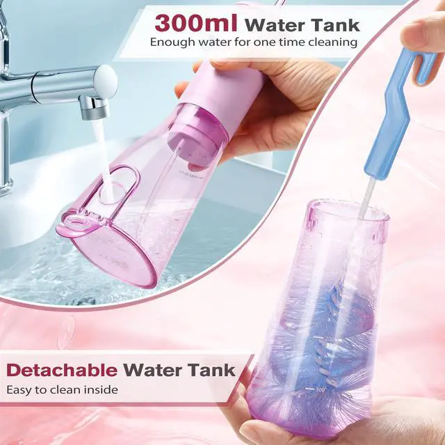 Alt view image 4 of 7 - Water Dental Flosser, Rechargeable Dental Oral Irrigator, 5 Tips