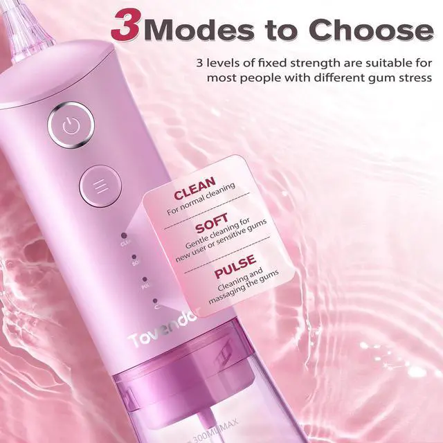 Alt view image 7 of 7 - Water Dental Flosser, Rechargeable Dental Oral Irrigator, 5 Tips