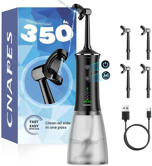 Main image of Cordless Water Flosser, U-Shaped Nozzle, 350ML Tank, 4 Modes