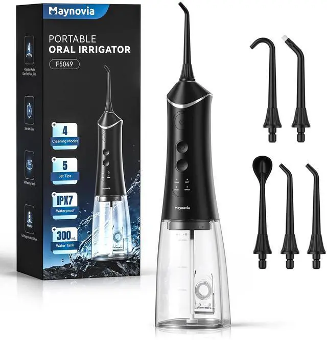 Main image of Water Flosser for Teeth, Cordless Oral Irrigator with U-Shaped Tip, 12 Adjustable Levels, 300ML Rechargeable Portable Dental Flosser for Braces & Travel
