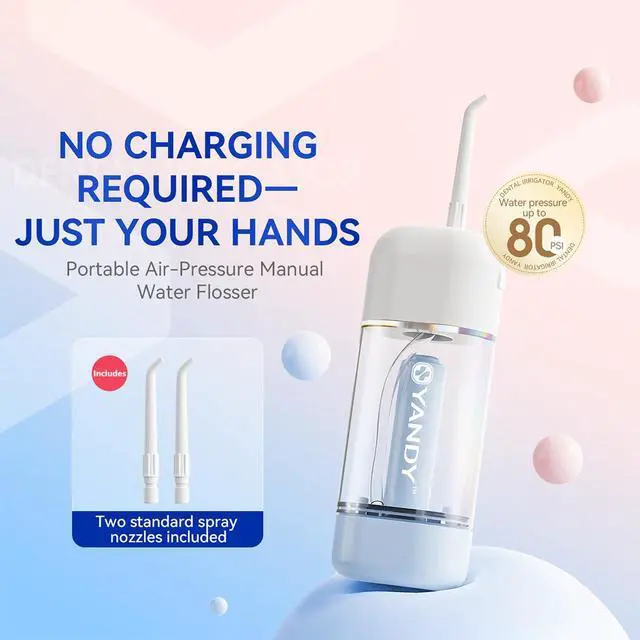 Alt view image 2 of 7 - Portable Oral Irrigator, Air Pressure Handheld Water Flosser