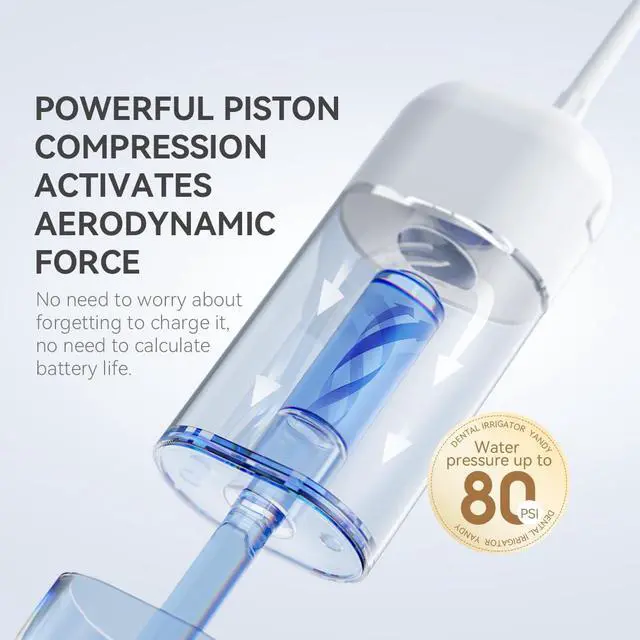 Alt view image 4 of 7 - Portable Oral Irrigator, Air Pressure Handheld Water Flosser