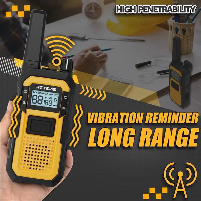 Alt view image 3 of 7 - RB48 FRS Walkie Talkies Long Range,Mil-Standards 810H Two Way Radio