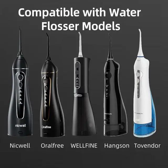 Alt view image 2 of 6 - Replacement Heads for Nicwell, Oralfree, WELLFINE, Hangsun Water Flosser
