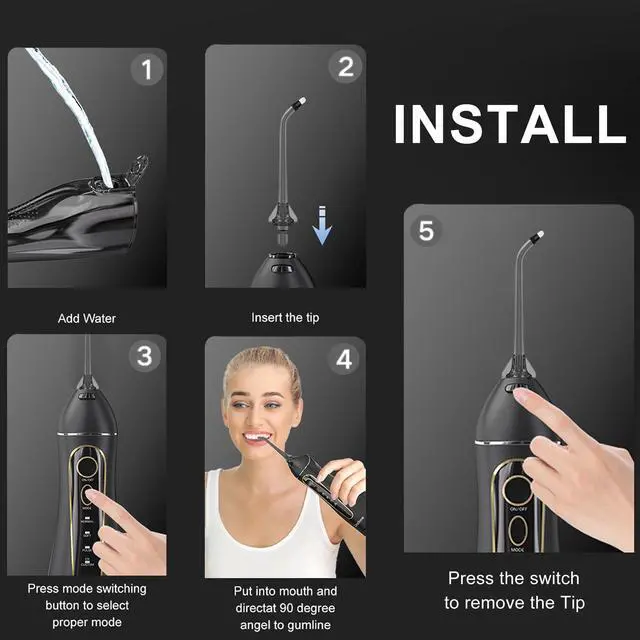 Alt view image 5 of 6 - Replacement Heads for Nicwell, Oralfree, WELLFINE, Hangsun Water Flosser