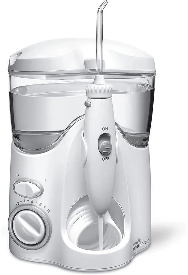 Main image of Ultra Water Flosser, White - 90+ Seconds of Flossing Time - 10 Pressure Settings, 360-Degree Tip Rotation - Includes Six Tips & Built-in Tip Storage