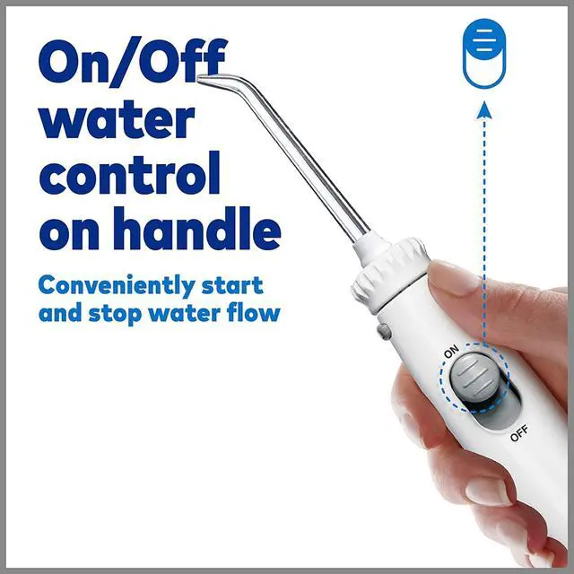 Alt view image 4 of 7 - Ultra Water Flosser, White - 90+ Seconds of Flossing Time - 10 Pressure Settings, 360-Degree Tip Rotation - Includes Six Tips & Built-in Tip Storage