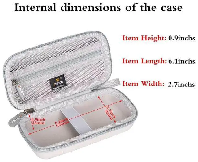 Alt view image 3 of 7 - Case Compatible with SYNHOPE Water Flosser Oral Irrigator Water Teeth Cleaner Pick, Portable Storage Bag for Accessories -Grey (Case Only)