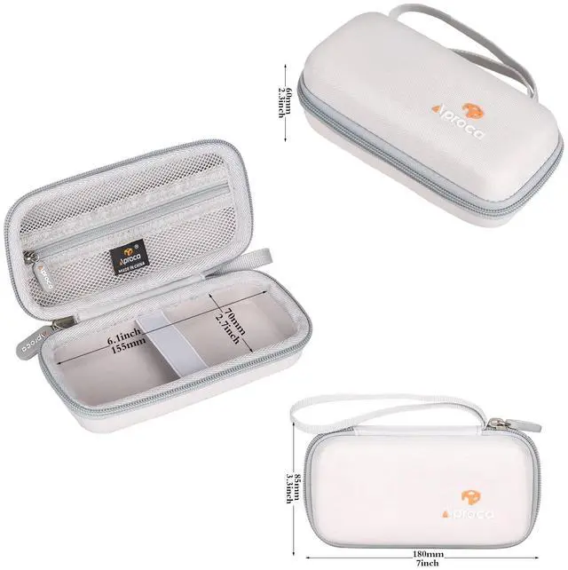 Alt view image 6 of 7 - Case Compatible with SYNHOPE Water Flosser Oral Irrigator Water Teeth Cleaner Pick, Portable Storage Bag for Accessories -Grey (Case Only)