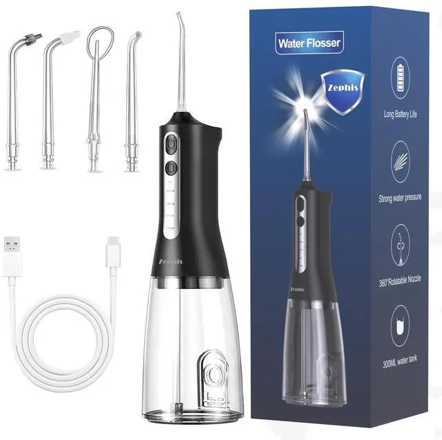 Main image of Water Flosser for Teeth Cordless, Dental Water Jet Flosser with 4 Modes & 4 Jet Tips, Rechargeable Teeth Water Flosser, IPX7 Waterproof Electric Flosser Water Jet for Oral Cleaning