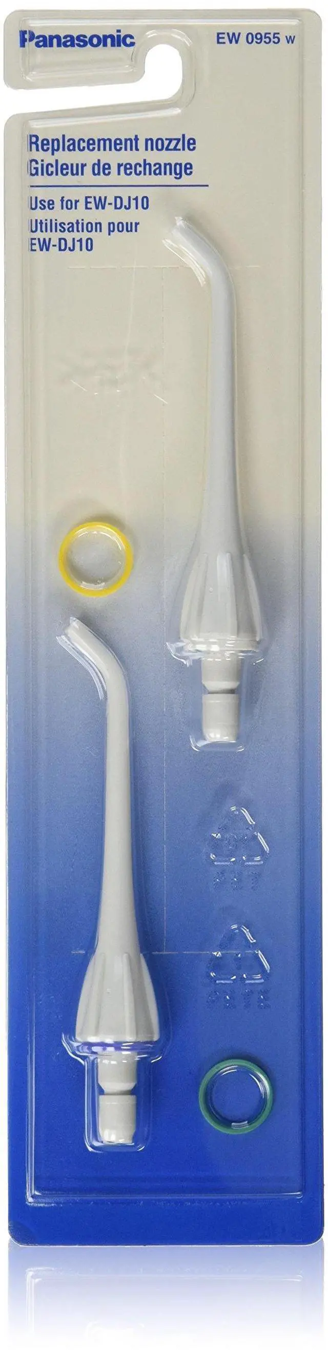 Main image of Water Jet Nozzle Replacement, Compatible with EW-DJ10-W, EW-DJ10-A Dental Flossers, White, 2 Count