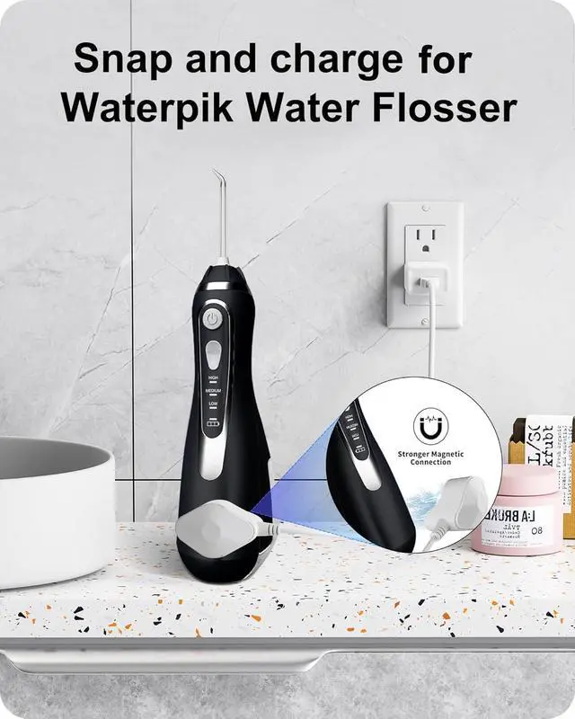 Alt view image 5 of 6 - VHBW Charger for Waterpik Water Flosser WP-580, Replacement for Waterpik Charger for Waterpik WP-580 WP-582 WP-583 WP-587 Cordless Advanced 2.0 Water Flosser(Not for WP-560 Series)