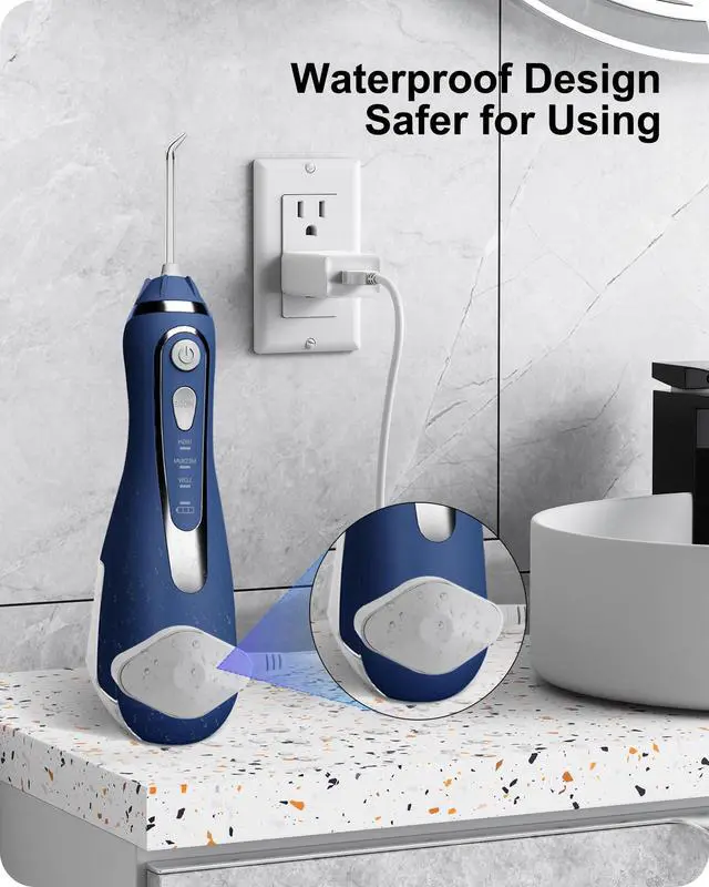 Alt view image 6 of 6 - VHBW Charger for Waterpik Water Flosser WP-580, Replacement for Waterpik Charger for Waterpik WP-580 WP-582 WP-583 WP-587 Cordless Advanced 2.0 Water Flosser(Not for WP-560 Series)