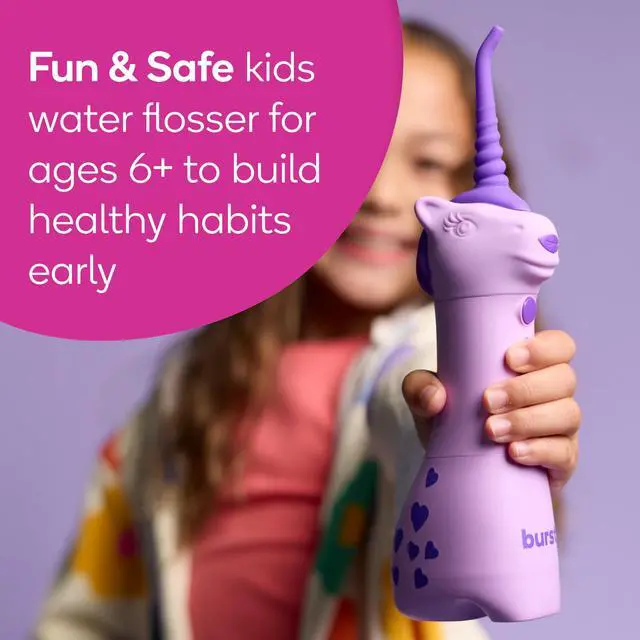 Alt view image 3 of 7 - Kids Water Flosser (Unicorn) | Cordless & Rechargeable Water Flosser