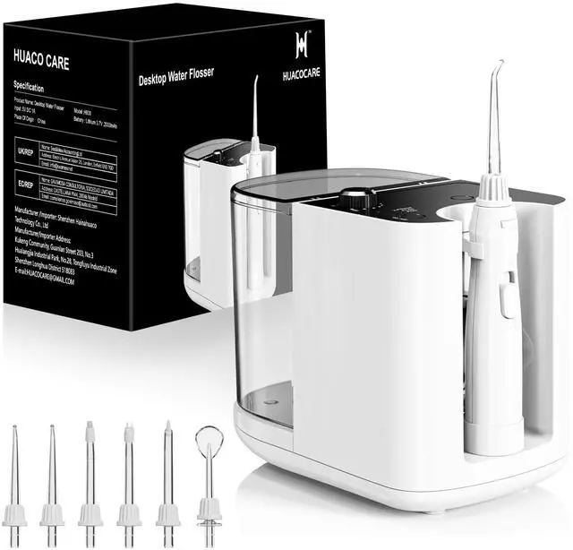 Main image of Upgraded Version 900ML Large Capacity Countertop Water Flosser, Aquarius Water Flosser Professional with UV Sanitizer Light, Oral Irrigator for Teeth, Gums, Braces, Dental Care