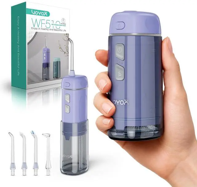 Main image of Travel Water Flosser, Mini Water Pick Cordless WF510, Purple