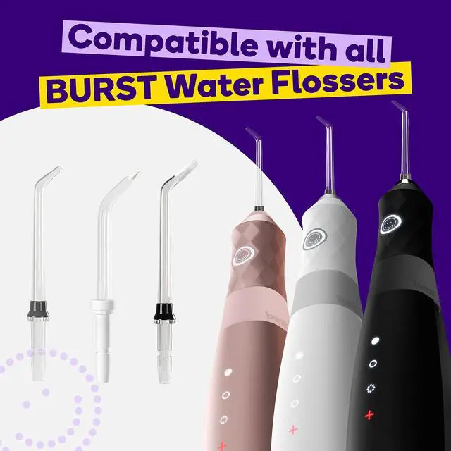 Alt view image 4 of 4 - Electric Water Flosser Replacement Tips (Ortho/2 Pack) | for Fresh Breath & Healthy Gums | Plaque Removal Between Teeth, Braces & Dental Work