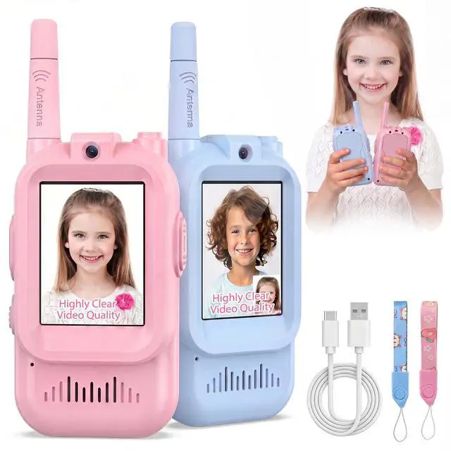 Main image of Walkie Talkies for Kids Pack of 2, Rechargeable Long Range Two Way Radios