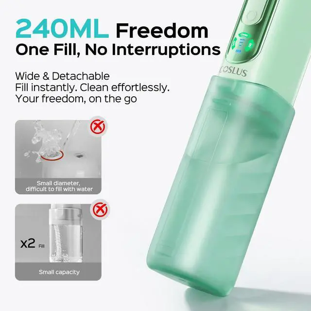 Alt view image 7 of 7 - T50 Portable Water Dental Flosser for Travel with Screen Display