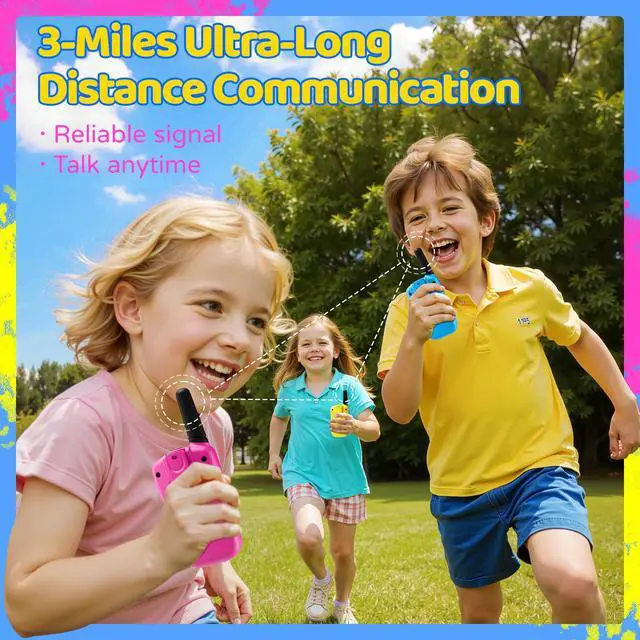 Alt view image 3 of 7 - Walkie Talkies for Kids Rechargeable, 2000 mAH Last 3-4 Days 2 Way Radios Toys for 3-12 Year Old Boys Girls to Outside, Camping, Hiking Birthday Holiday Easter Basket Stuffers Presents