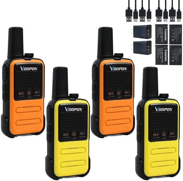 Main image of Rechargeable Mini Walkie Talkies C56TB for Adults Two Way Radios Long Range Compact Transceiver with USB C Charger for Family Hiking Camping Cruising Skiing Shop (4 Pack)