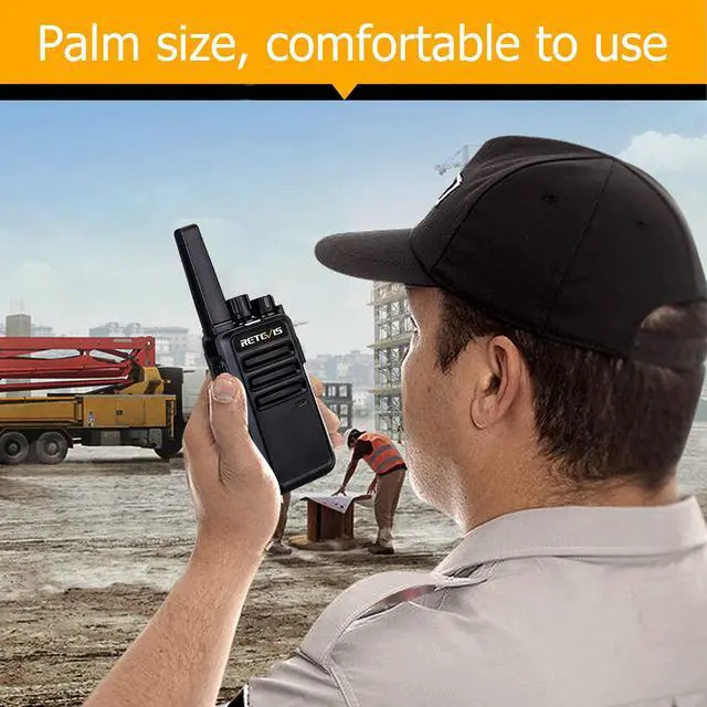 Alt view image 5 of 7 - RT68 Walkie Talkies for Adults, Portable FRS Two-Way Radio (4 Pack)