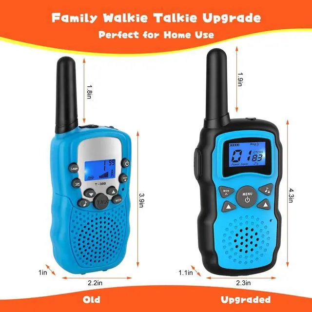 Alt view image 7 of 7 - Walkie Talkies for Kids Adults Rechargeable Long Range 4 Pack with 2 USB Chargers 12 Batteries,Family Walky Talky,Outdoor Camping Games Indoor Toys Birthday Xmas Gift for Boys Girls Children