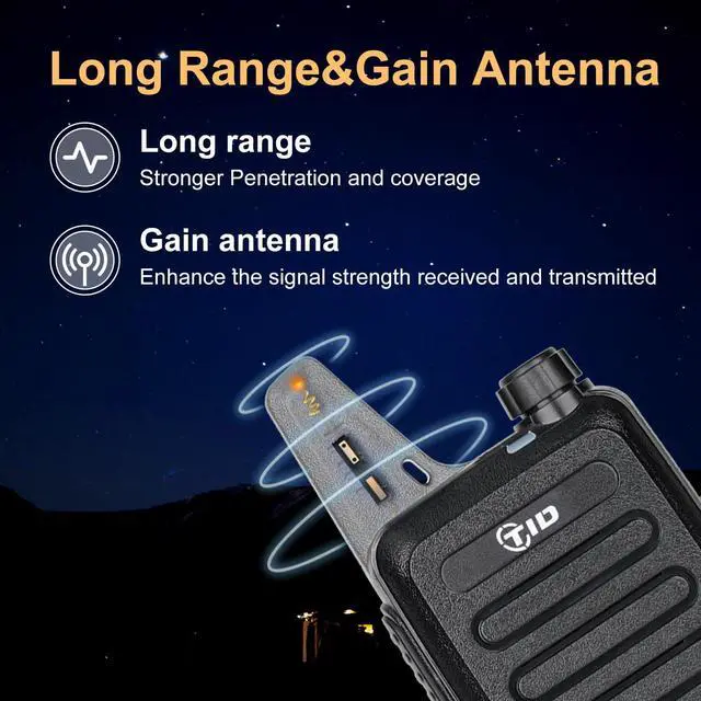 Alt view image 2 of 7 - TD-M8s Walkie Talkies for Adults with Earpiece (8 Pack) Long Range Two Way Radio with 6 Way Multi Gang Charger and USB Charger for Warehouse Business Church and
