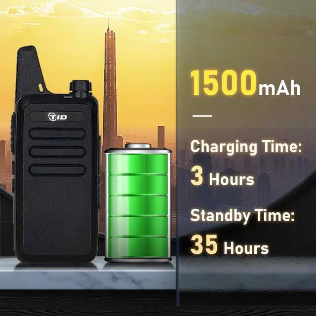 Alt view image 5 of 7 - TD-M8s Walkie Talkies for Adults with Earpiece (8 Pack) Long Range Two Way Radio with 6 Way Multi Gang Charger and USB Charger for Warehouse Business Church and