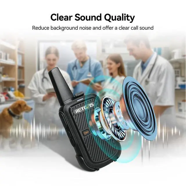 Alt view image 5 of 7 - RT15 Mini Walkie Talkies for Adults, Small Portable 2 Way Radios