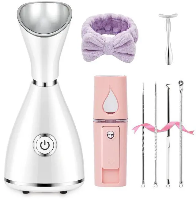 Main image of Facial Steamer for Face, Face Steamer for Facial Deep Cleaning, Face Steamer Nano Mister Set for Sinuses, Unclogs Pores, Home SPA, Skin Care