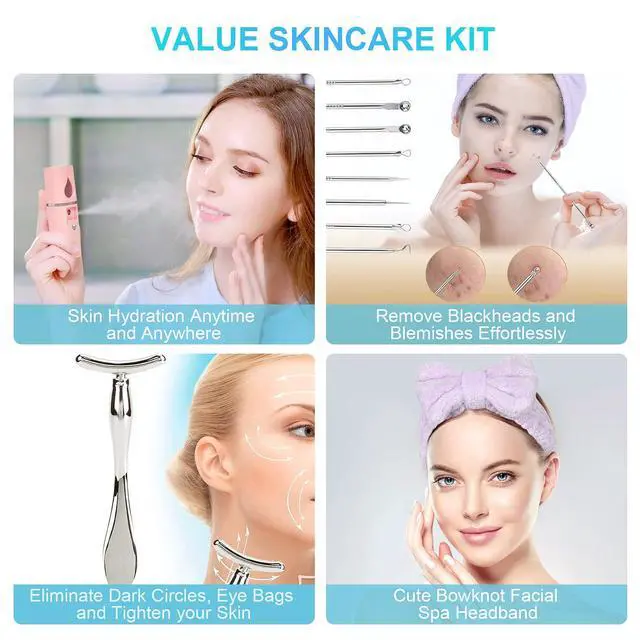 Alt view image 7 of 7 - Facial Steamer for Face, Face Steamer for Facial Deep Cleaning, Face Steamer Nano Mister Set for Sinuses, Unclogs Pores, Home SPA, Skin Care