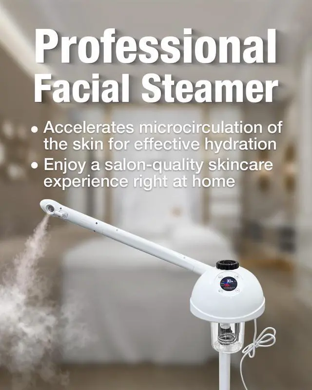 Alt view image 2 of 7 - Professional Facial Steamer Adjustable Height Facial Steamer White