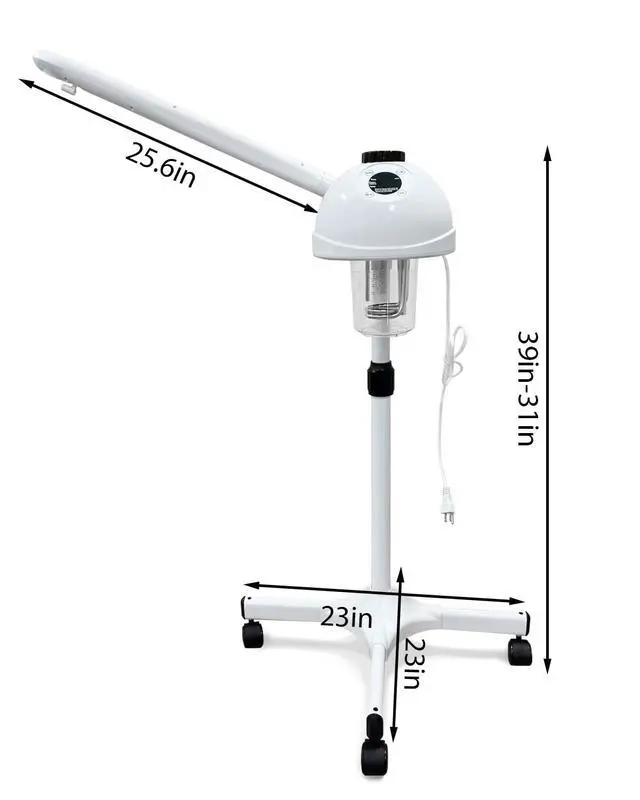 Alt view image 7 of 7 - Professional Facial Steamer Adjustable Height Facial Steamer White