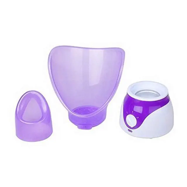 Alt view image 3 of 6 - Facial Steamer Professional Steam Inhaler Facial Sauna Spa for Face Mask Moisturizer - Sinus with Aromatherapy; Pores with Timer and Extract Blackheads, Diffuser Skin Care(Purple)