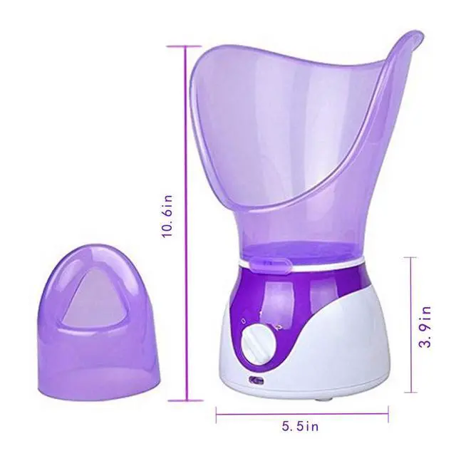 Alt view image 2 of 6 - Facial Steamer Professional Steam Inhaler Facial Sauna Spa for Face Mask Moisturizer - Sinus with Aromatherapy; Pores with Timer and Extract Blackheads, Diffuser Skin Care(Purple)