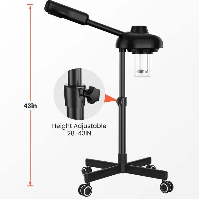 Alt view image 4 of 7 - Wheeled Professional Facial Steamer, Black