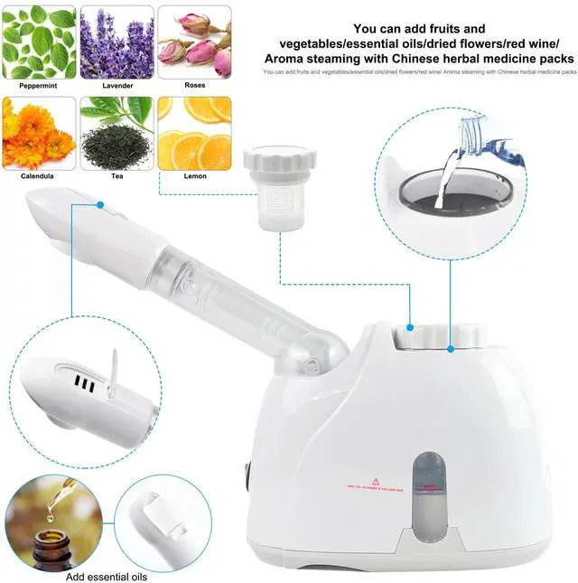 Alt view image 6 of 7 - Facial Mist Steamer,Facial Steamers with 360° Rotatable Sprayer, Face Steamer for Facial Deep Cleaning, Hot Mist Humidifier Steam for Face Spa Sinuses Moisturizing, Homeuse or Salon