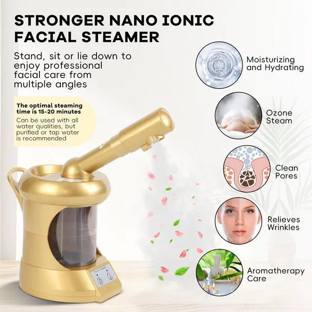 Alt view image 5 of 6 - Facial Steamer,Face Steamer for Facial Deep Cleaning, Steamer for Facial for Personal Care or Spa, Moisturizing and Hydrating.