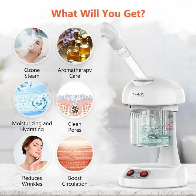 Alt view image 3 of 7 - Facial Steamer with Removable Water Tank, Face Steamer for Facial