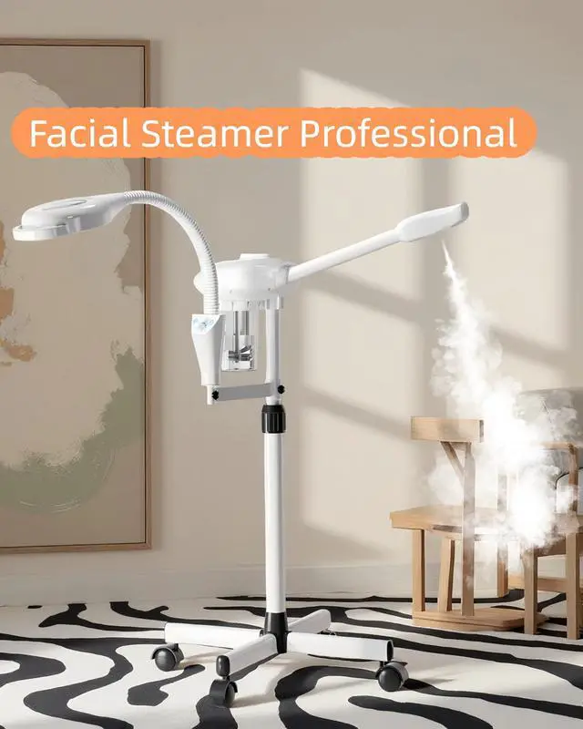 Alt view image 6 of 7 - Professional Facial Steamer with Magnifying Lamp