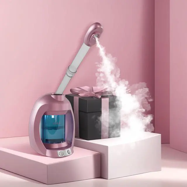 Alt view image 6 of 6 - Facial Steamer, Nano Ionic Face Steamer for Facial Deep Cleaning, Pink Hair Steamer Facial Steamer Professional, Facial Steamers for Home Facial Spa.