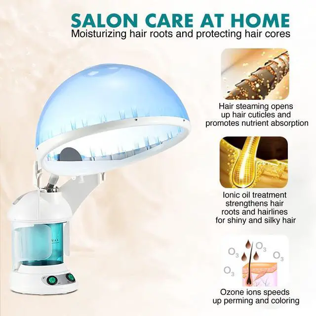 Alt view image 5 of 7 - 2 in 1 Hair & Facial Steamer Extendable 360° Arm for Home or Salon