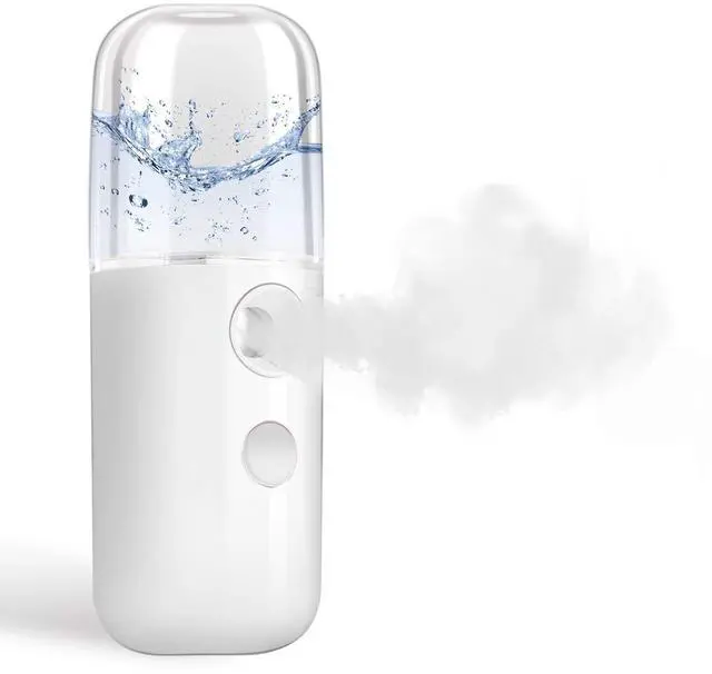 Main image of Nano Facial Steamer, Handy Mini Mister, USB Rechargeable Mist Sprayer, 30ml Visual Water Tank Moisturizing&Hydrating for Face, Daily Makeup, Skin Care, Eyelash Extensions-White