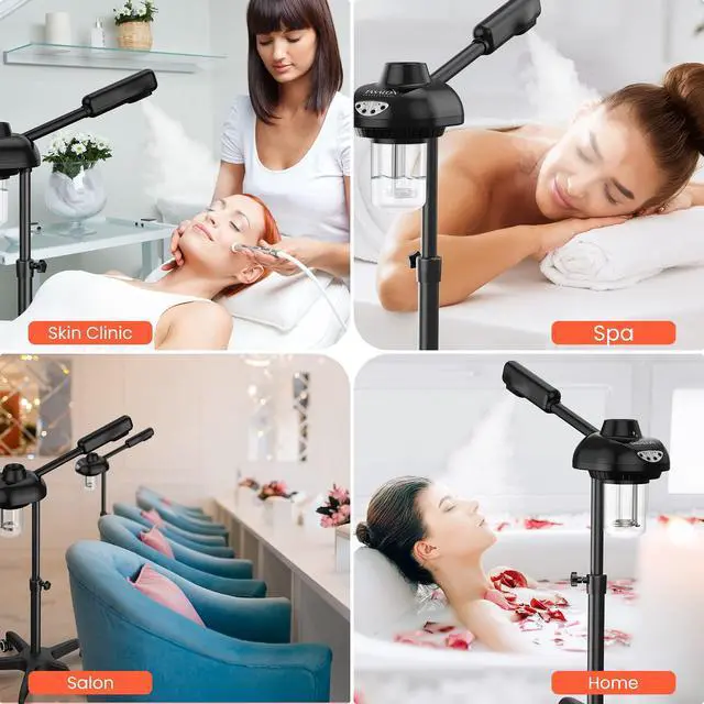 Alt view image 7 of 7 - Wheeled Professional Facial Steamer