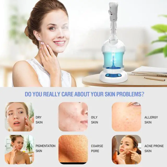 Alt view image 2 of 7 - Facial Steamer, Ozone Nano Ionic Face Steamer for Deep Cleaning