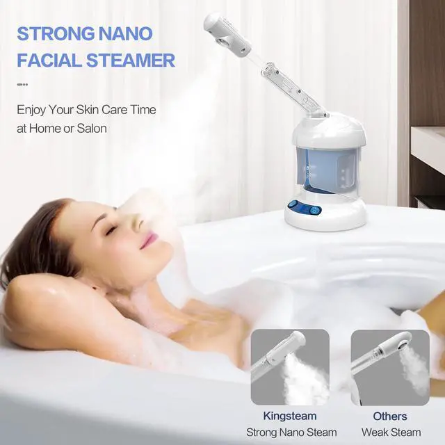 Alt view image 6 of 7 - Facial Steamer, Ozone Nano Ionic Face Steamer for Deep Cleaning