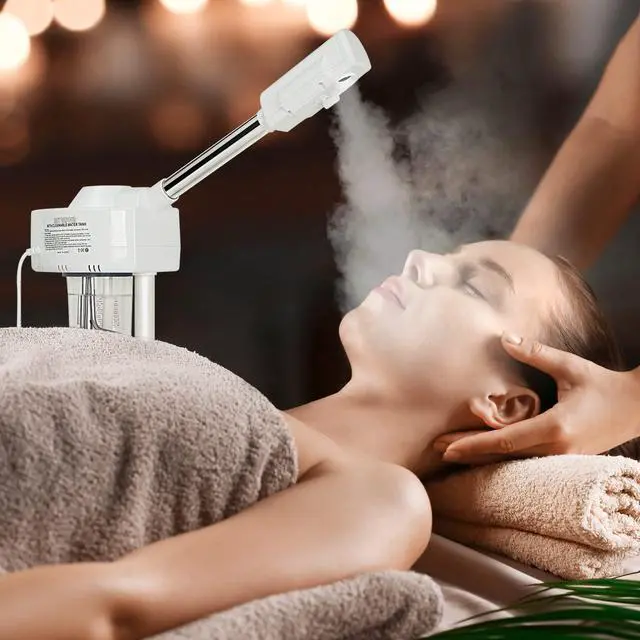 Alt view image 2 of 7 - Professional Facial Steamer On Wheels Ionic Ozone with Hot Mist Function Stand Facial Steamer for Personal Home Salon Spa Skin Cleaning