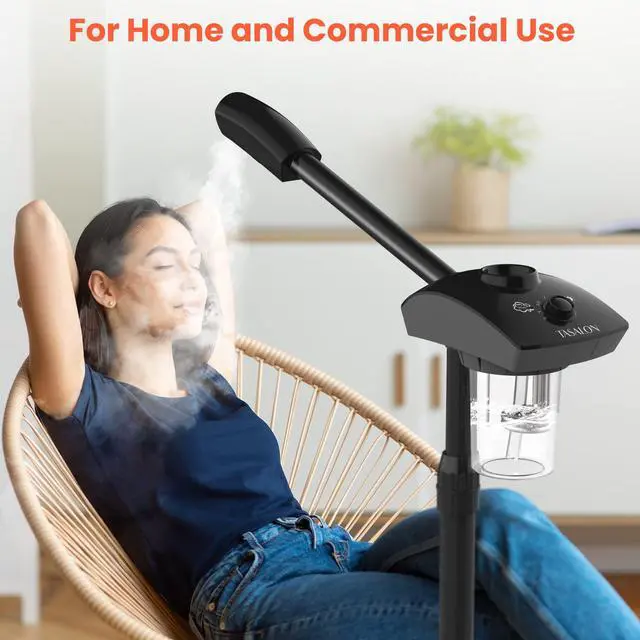 Alt view image 6 of 7 - Ionic Facial Steamer, Professional Face Steamer for Facial, Esthetician Steamer for Face Spa and Salon Beauty, Hot Ionic Mist Face Steamer for Facial Deep Cleaning Skin Care Equipment- Black