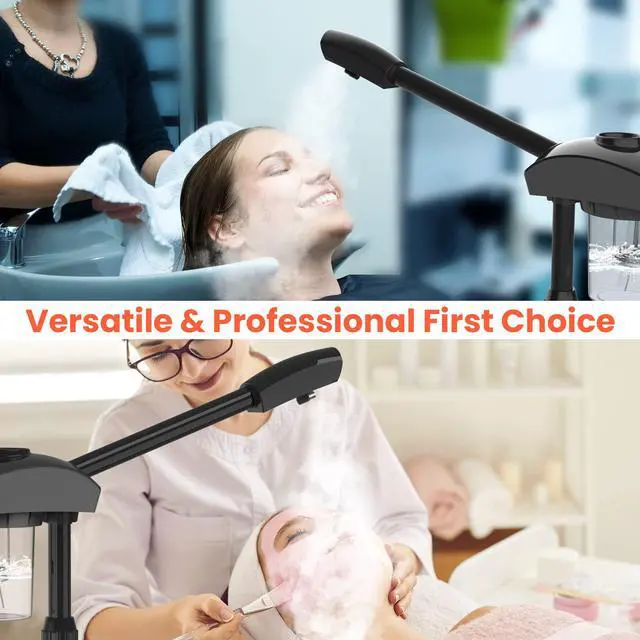 Alt view image 7 of 7 - Ionic Facial Steamer, Professional Face Steamer for Facial, Esthetician Steamer for Face Spa and Salon Beauty, Hot Ionic Mist Face Steamer for Facial Deep Cleaning Skin Care Equipment- Black